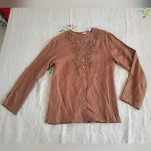 Pre-owned Valerie Stevens, 100% Linen. Size 8.